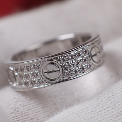 [Amore Jewelry]LOVE RING 5.5MM DIAMONDS PAVED