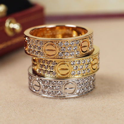[Amore Jewelry]LOVE RING 5.5MM DIAMONDS PAVED