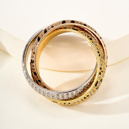 [Amore Jewelry]TRINITY  RING LEOPARD PRINT