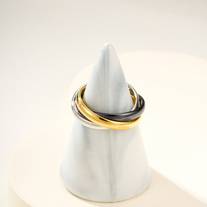 [Amore Jewelry]TRINITY 3.2MM RING BLACK CERAMIC