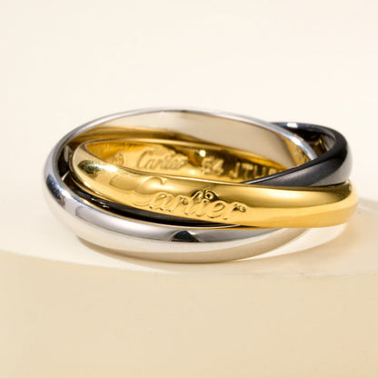 [Amore Jewelry]TRINITY 3.2MM RING BLACK CERAMIC
