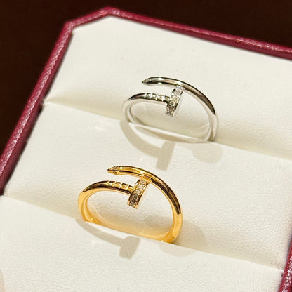 [Amore Jewelry]JUSTE 1.8MM HALF DIAMOND RING