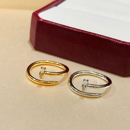 [Amore Jewelry]JUSTE 1.8MM HALF DIAMOND RING