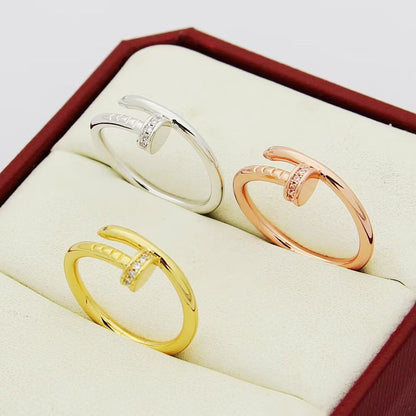 [Amore Jewelry]JUSTE 1.8MM HALF DIAMOND RING