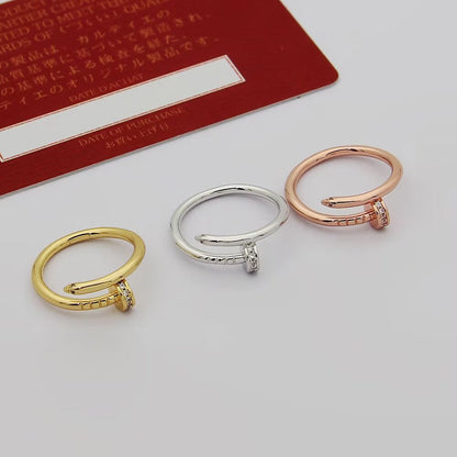 [Amore Jewelry]JUSTE 1.8MM HALF DIAMOND RING