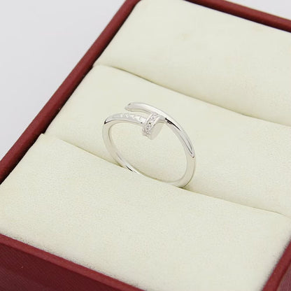 [Amore Jewelry]JUSTE 1.8MM HALF DIAMOND RING