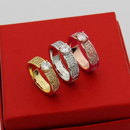 [Amore Jewelry]LOVE RING 3.6MM 1 BIG DIAMOND FULL DIAMOND