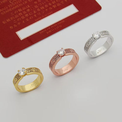 [Amore Jewelry]LOVE RING 3.6MM 1 BIG DIAMOND FULL DIAMOND