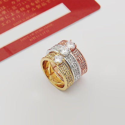 [Amore Jewelry]LOVE RING 3.6MM 1 BIG DIAMOND FULL DIAMOND