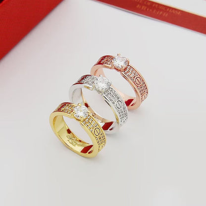 [Amore Jewelry]LOVE RING 3.6MM 1 BIG DIAMOND FULL DIAMOND