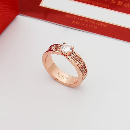 [Amore Jewelry]LOVE RING 3.6MM 1 BIG DIAMOND FULL DIAMOND