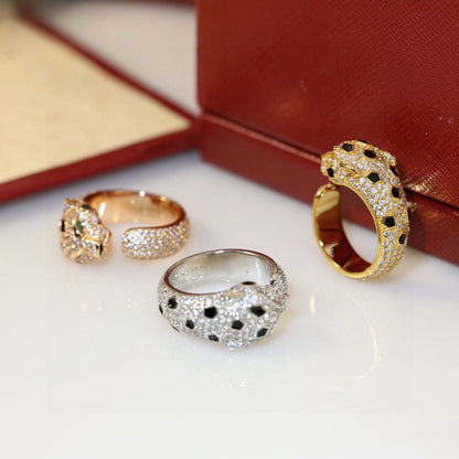 [Amore Jewelry]PANTHERE SPOTTED FULL DIAMOND MEDIUM RING