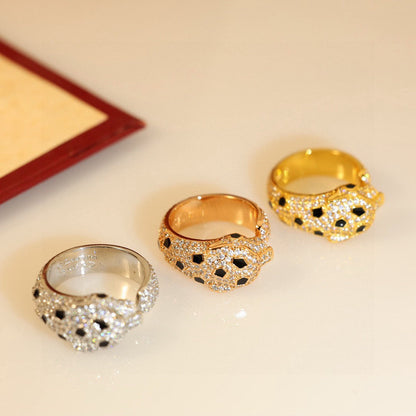 [Amore Jewelry]PANTHERE SPOTTED FULL DIAMOND MEDIUM RING