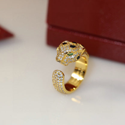 [Amore Jewelry]PANTHERE SPOTTED FULL DIAMOND MEDIUM RING