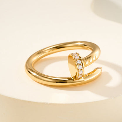 [Amore Jewelry]JUSTE RING 2.6MM HALF DIAMOND
