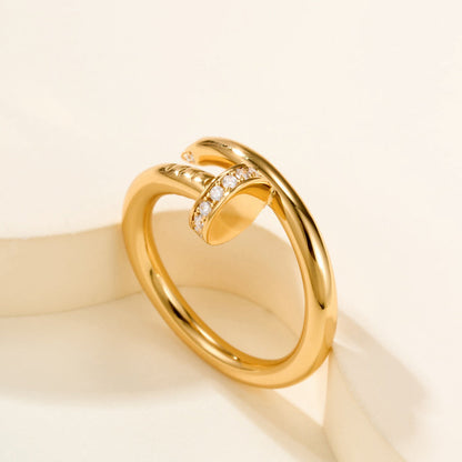 [Amore Jewelry]JUSTE RING 2.6MM HALF DIAMOND