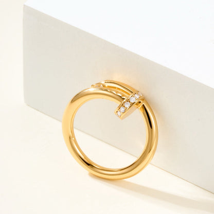 [Amore Jewelry]JUSTE RING 2.6MM HALF DIAMOND