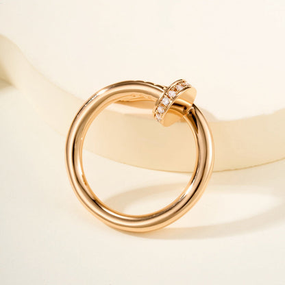 [Amore Jewelry]JUSTE RING 2.6MM HALF DIAMOND