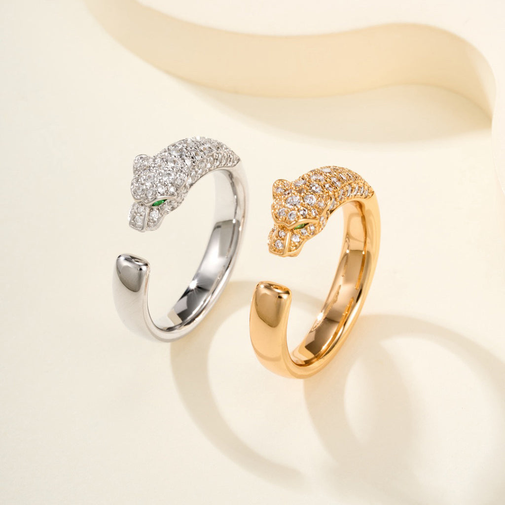 [Amore Jewelry]PANTHERE HALF DIAMOND SMALL RING