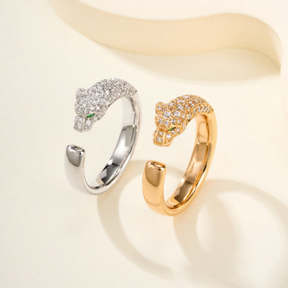 [Amore Jewelry]PANTHERE HALF DIAMOND SMALL RING