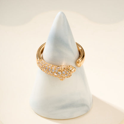 [Amore Jewelry]PANTHERE HALF DIAMOND SMALL RING