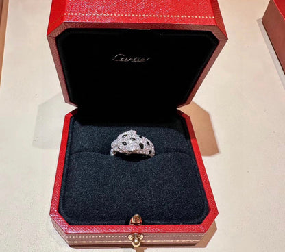 [Amore Jewelry]PANTHERE SPOTTED FULL DIAMOND MEDIUM RING