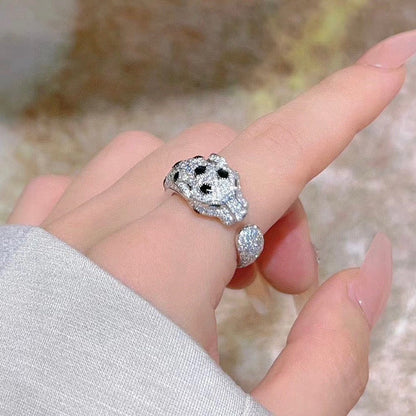[Amore Jewelry]PANTHERE SPOTTED FULL DIAMOND MEDIUM RING