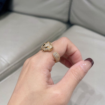 [Amore Jewelry]PANTHERE SPOTTED FULL DIAMOND MEDIUM RING