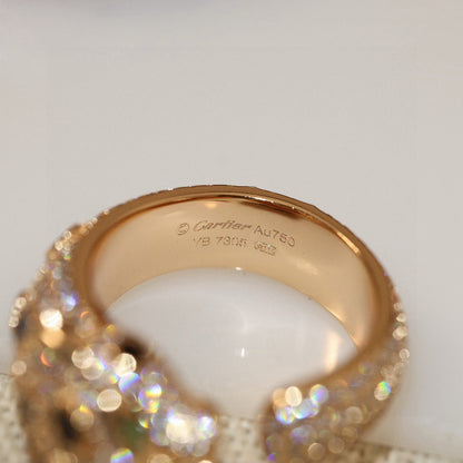 [Amore Jewelry]PANTHERE SPOTTED FULL DIAMOND MEDIUM RING