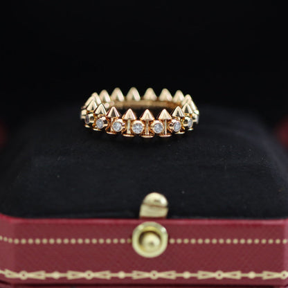 [Amore Jewelry]CLASH 6.8MM DIAMOND MEDIUM RING