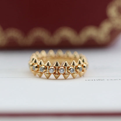 [Amore Jewelry]CLASH 6.8MM DIAMOND MEDIUM RING