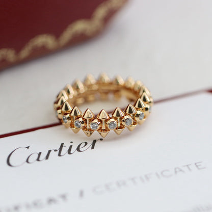 [Amore Jewelry]CLASH 6.8MM DIAMOND MEDIUM RING