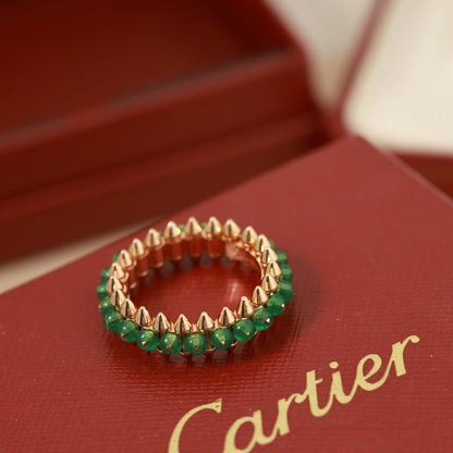 [Amore Jewelry]CLASH 7.9MM AGATE CHALCEDONY RING