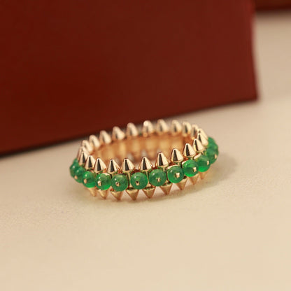 [Amore Jewelry]CLASH 7.9MM AGATE CHALCEDONY RING