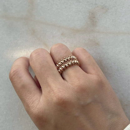 [Amore Jewelry]CLASH 9.2MM DOUBLE ROW RING