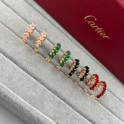 [Amore Jewelry]CLASH 7.9MM AGATE CHALCEDONY EARRINGS