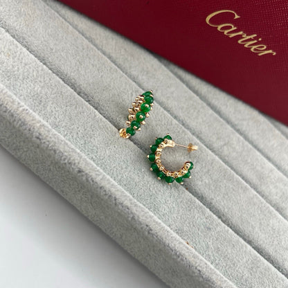 [Amore Jewelry]CLASH 7.9MM AGATE CHALCEDONY EARRINGS