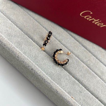 [Amore Jewelry]CLASH 7.9MM AGATE CHALCEDONY EARRINGS