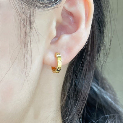 [Amore Jewelry]LOVE EARRINGS 2.65 MM NO DIAMOND SMALL