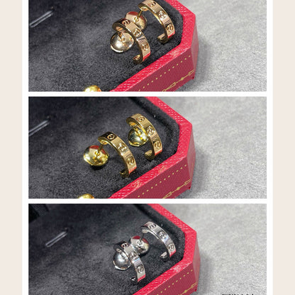 [Amore Jewelry]LOVE EARRINGS 2.65 MM NO DIAMOND SMALL