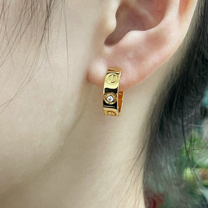 [Amore Jewelry]LOVE EARRINGS 5.7MM 2 DIAMONDS