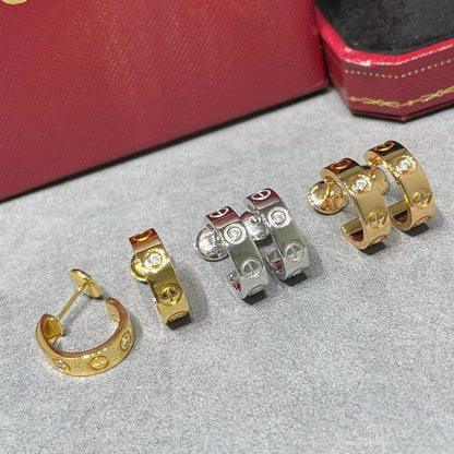 [Amore Jewelry]LOVE EARRINGS 5.7MM 2 DIAMONDS