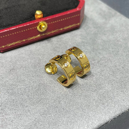 [Amore Jewelry]LOVE EARRINGS 5.7MM 2 DIAMONDS