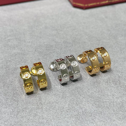 [Amore Jewelry]LOVE EARRINGS 5.7MM 2 DIAMONDS