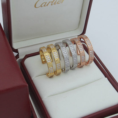 [Amore Jewelry]LOVE EARRINGS 3.6MM DIAMOND PAVED