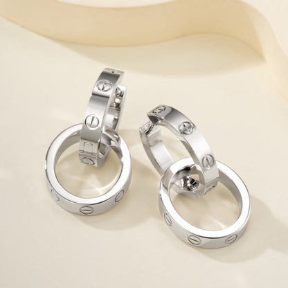 [Amore Jewelry]LOVE 3.3MM DANGLE EARRINGS