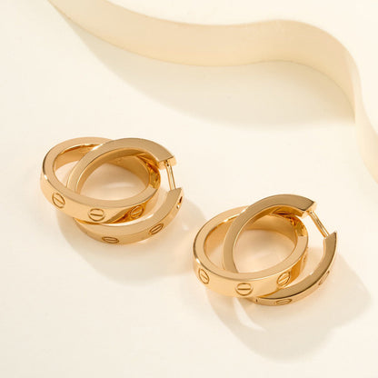 [Amore Jewelry]LOVE 3.3MM DANGLE EARRINGS