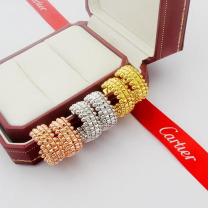 [Amore Jewelry]CLASH 9.2MM DOUBLE ROW EARRINGS
