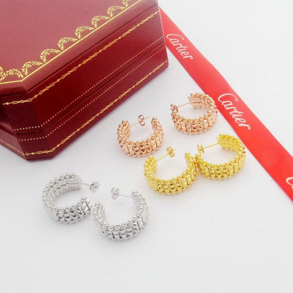 [Amore Jewelry]CLASH 9.2MM DOUBLE ROW EARRINGS