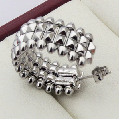 [Amore Jewelry]CLASH 9.2MM DOUBLE ROW EARRINGS